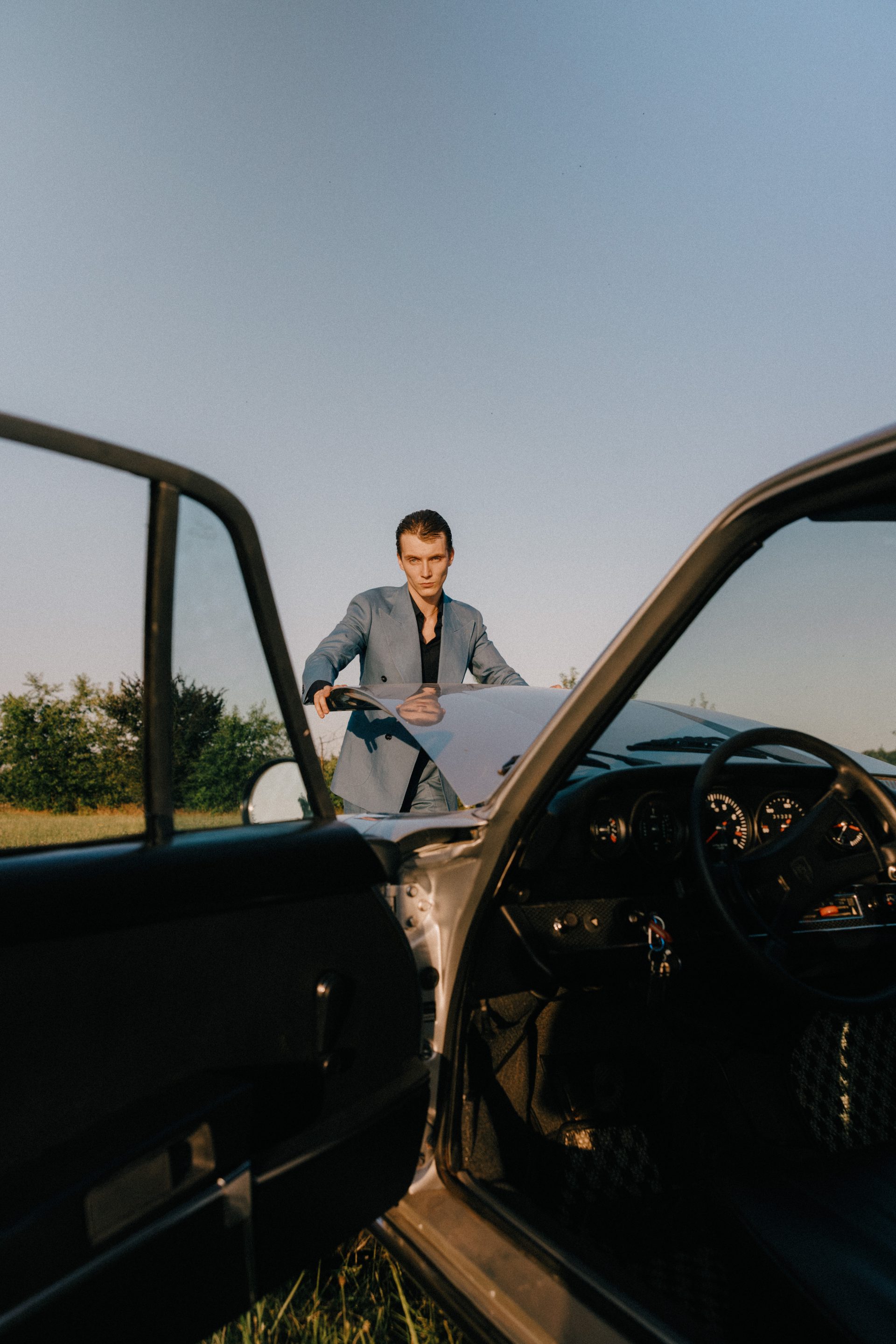 Herren-Maßkonfektion Rooks & Rocks Lookbook Shoot Porsche Front